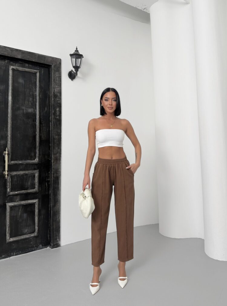 Striped Gabardine Pants