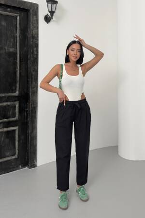 Drawstring Carrot Leg Pants - My Fashion - Globality Store - Women Clothes Wholesale Turkey