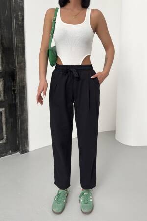 Drawstring Carrot Leg Pants - My Fashion - Globality Store - Women Clothes Wholesale Turkey