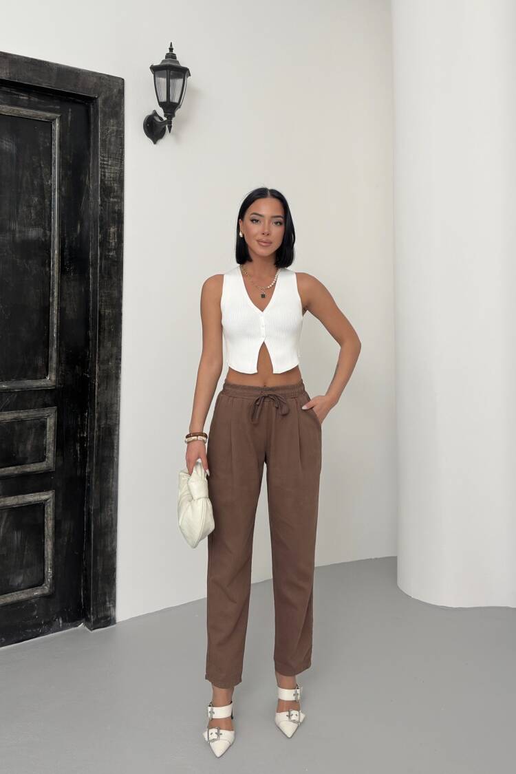 Drawstring Carrot Leg Pants