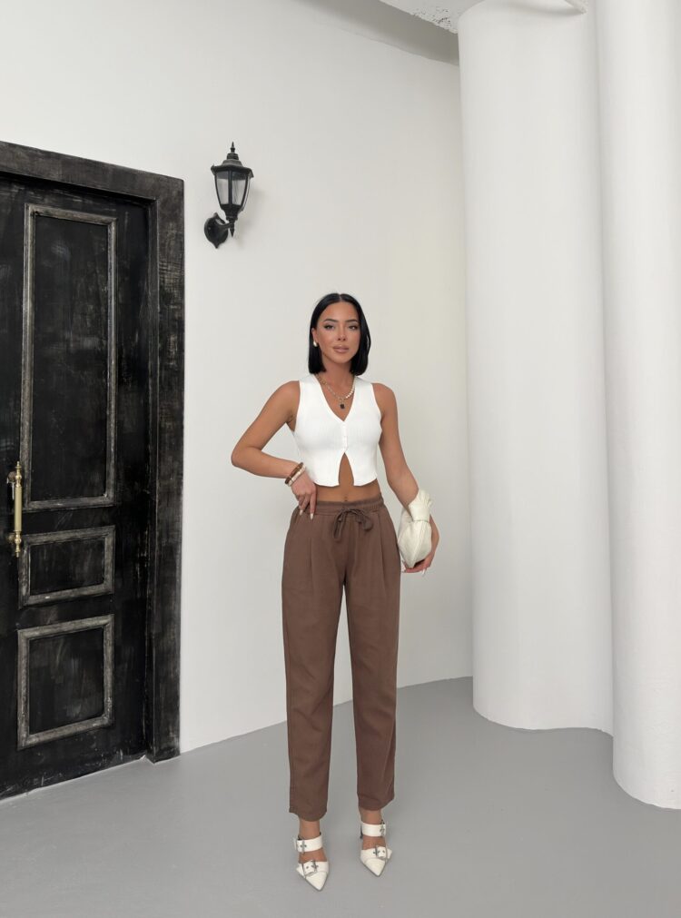 Drawstring Carrot Leg Pants