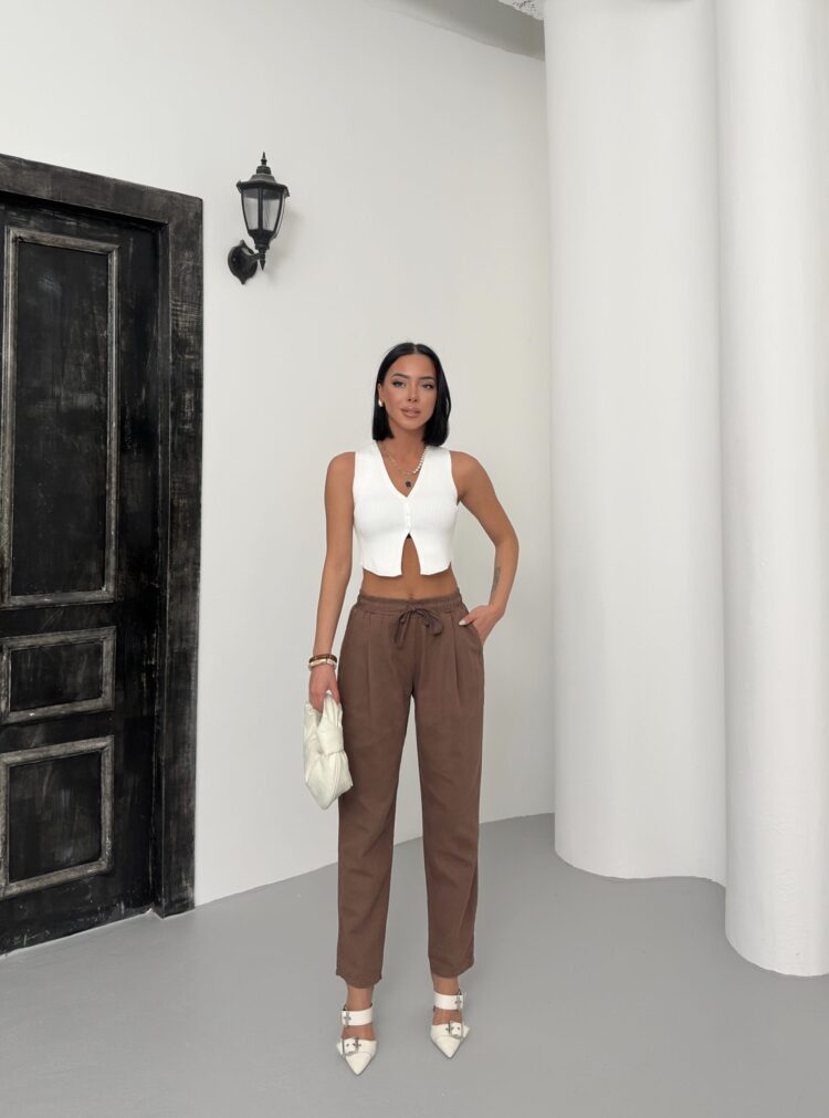Drawstring Carrot Leg Pants