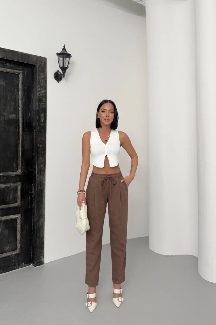 Drawstring Carrot Leg Pants
