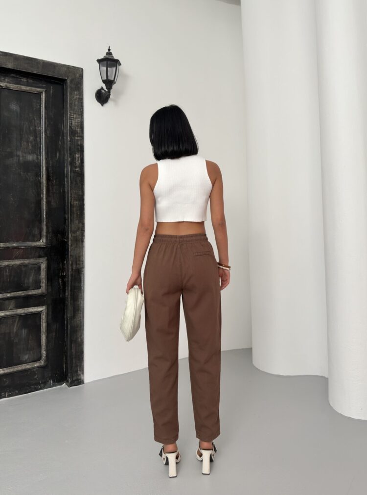 Drawstring Carrot Leg Pants