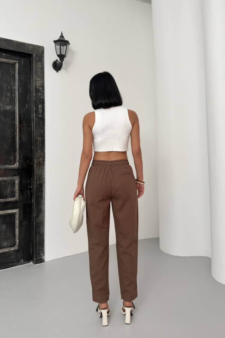 Drawstring Carrot Leg Pants