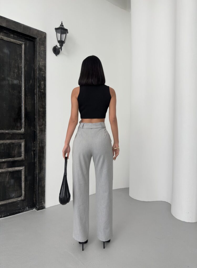 Polyviscose Belted Pants