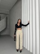 Polyviscose Belted Pants - My Fashion - Globality Store - Women Clothes Wholesale Turkey