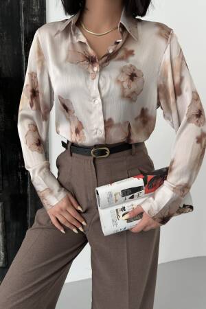 Opener Rose Pattern Shirt - My Fashion - Globality Store - Women Clothes Wholesale Turkey