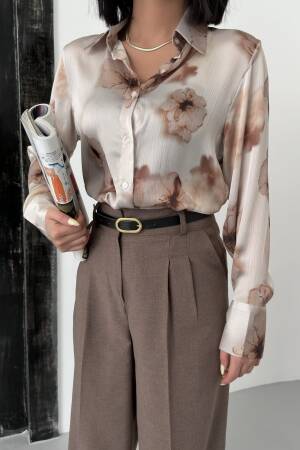 Opener Rose Pattern Shirt - My Fashion - Globality Store - Women Clothes Wholesale Turkey