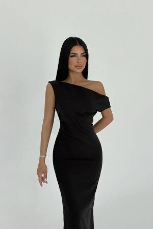 Slit Detail Pleated Dress - EYYO ATELIER - Globality Store - Women Clothes Wholesale Turkey