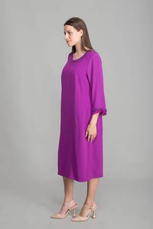Round Neck Straight Skinny Suzanna Dress - GUMANIZE - Globality Store - Women Clothes Wholesale Turkey