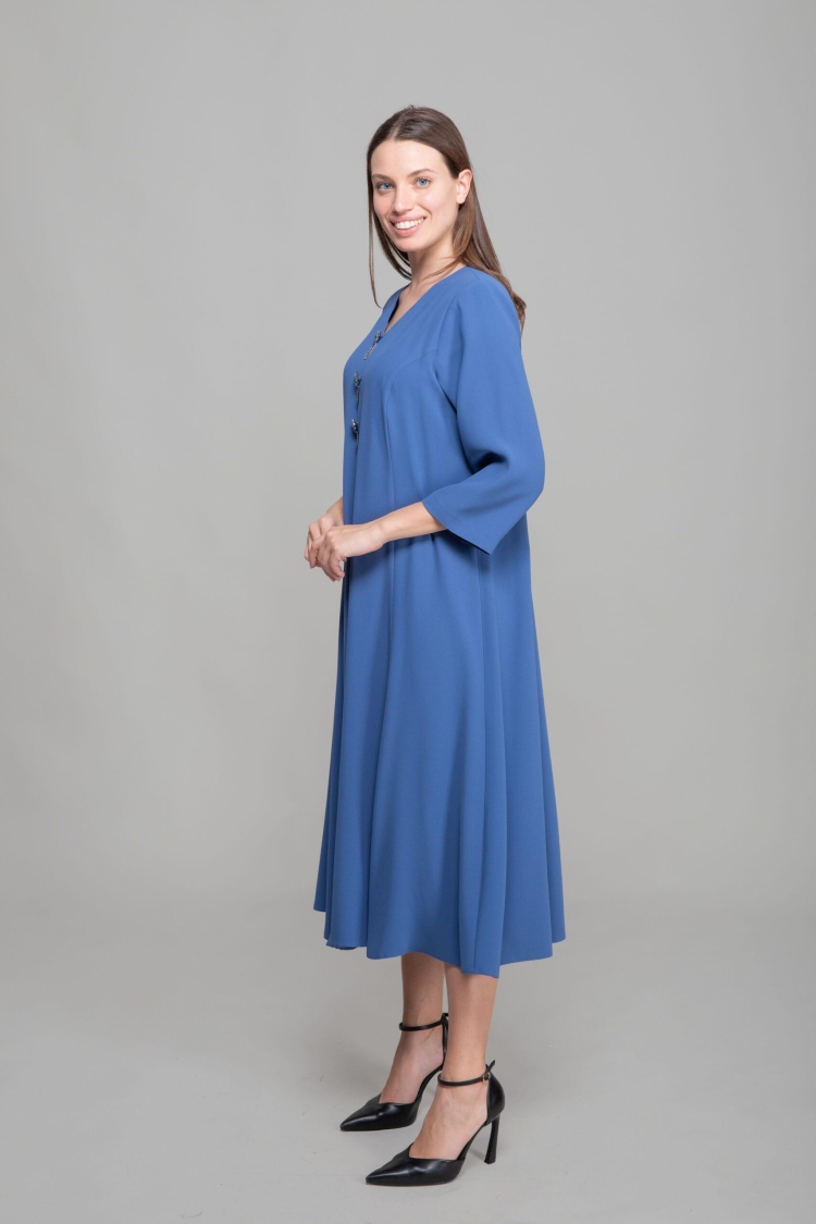 V Neck Suzanna Dress - GUMANIZE - Globality Store - Women Clothes Wholesale Turkey