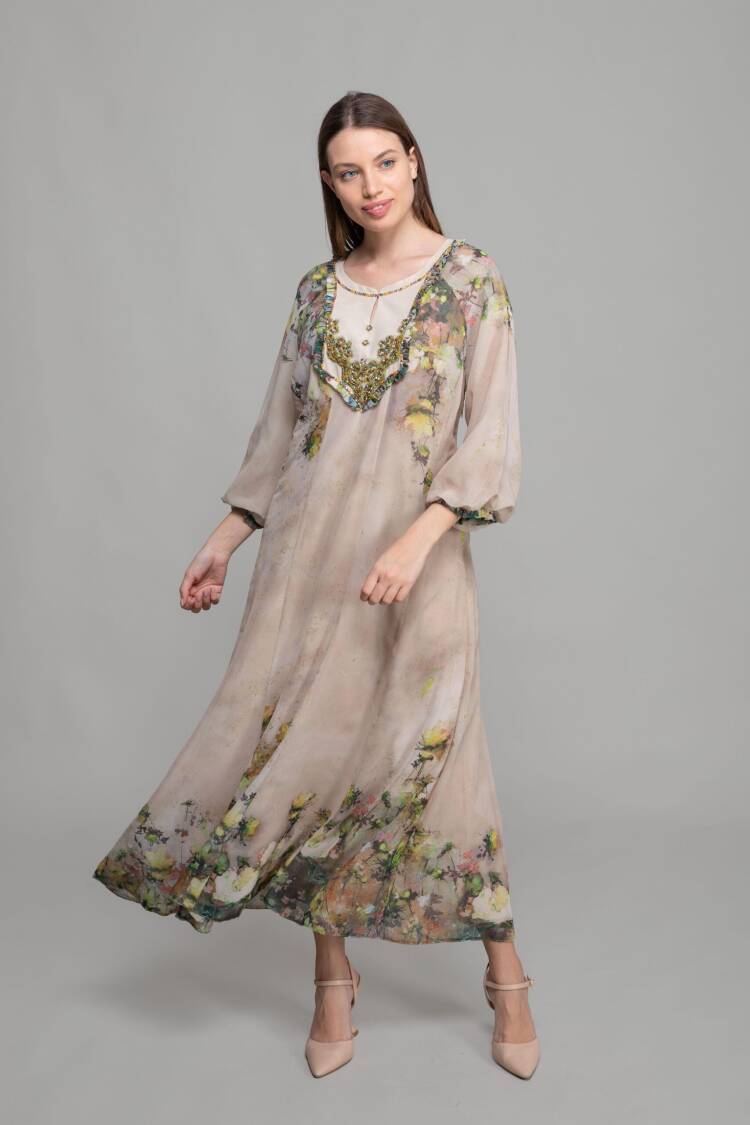 Round Neck Empirme Dress