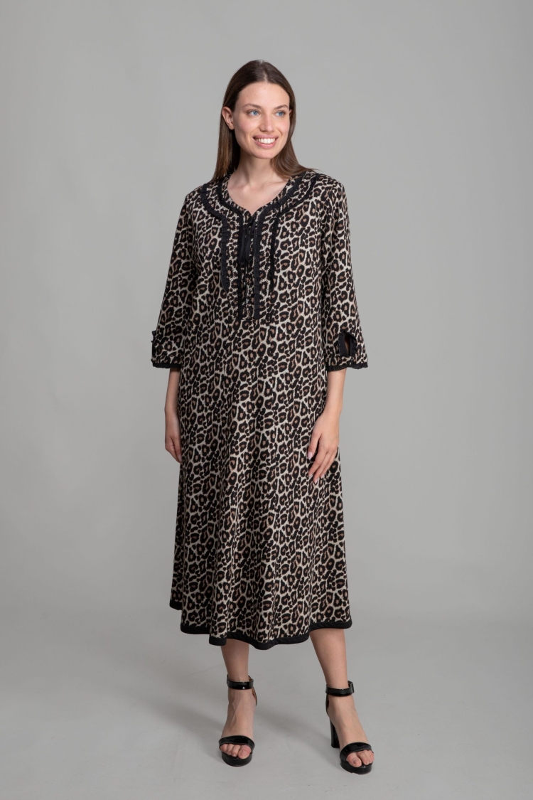 V Neck Knitted Empirme Dress