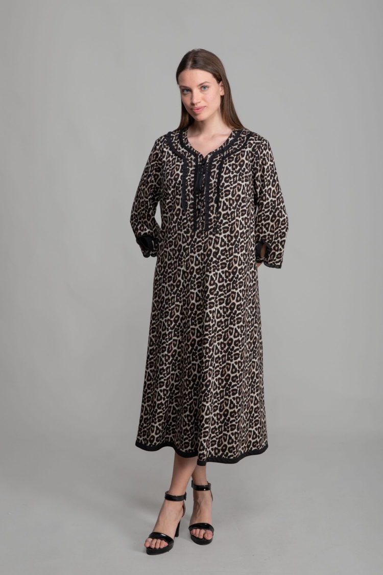 V Neck Knitted Empirme Dress