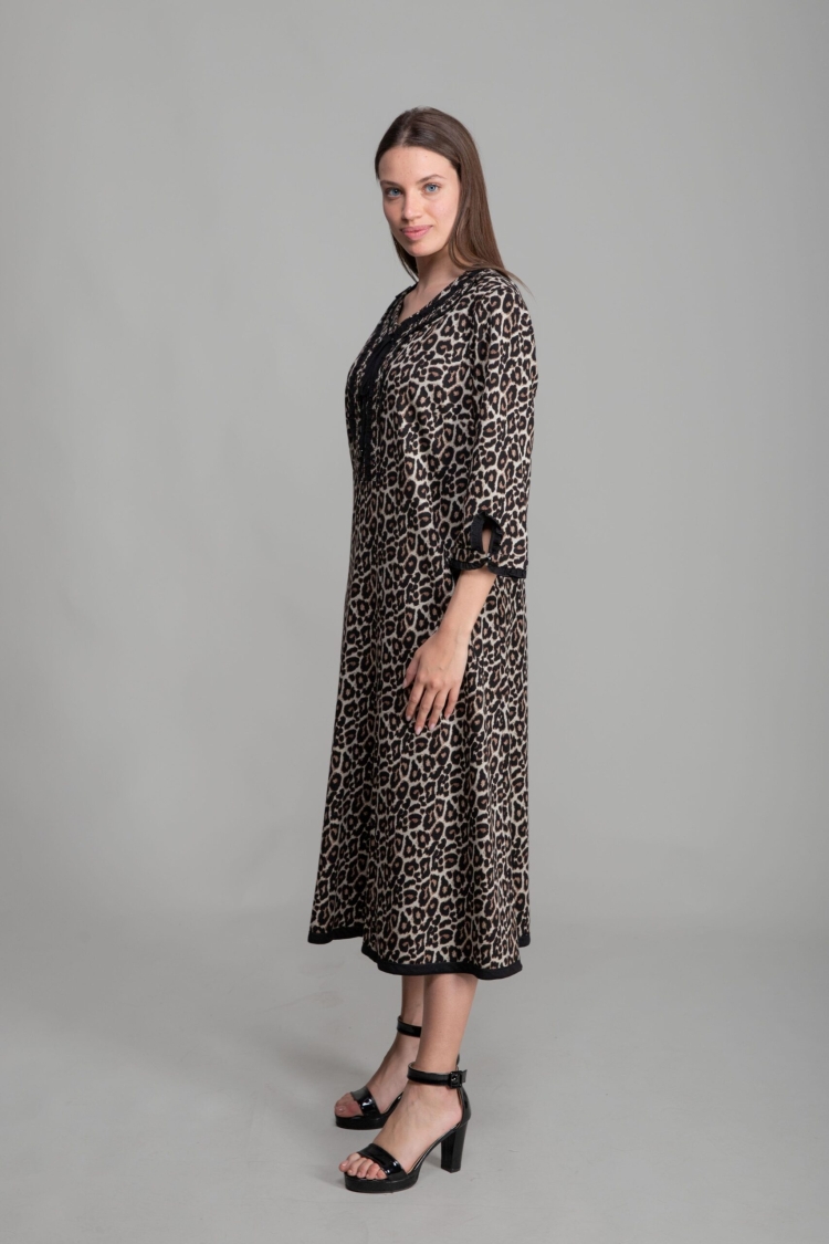 V Neck Knitted Empirme Dress - GUMANIZE - Globality Store - Women Clothes Wholesale Turkey