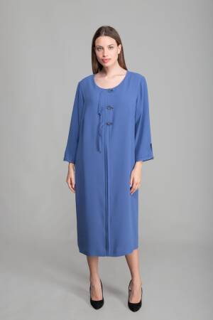 Round Neck Suzanna Straight Skinny Dress - GUMANIZE - Globality Store - Women Clothes Wholesale Turkey