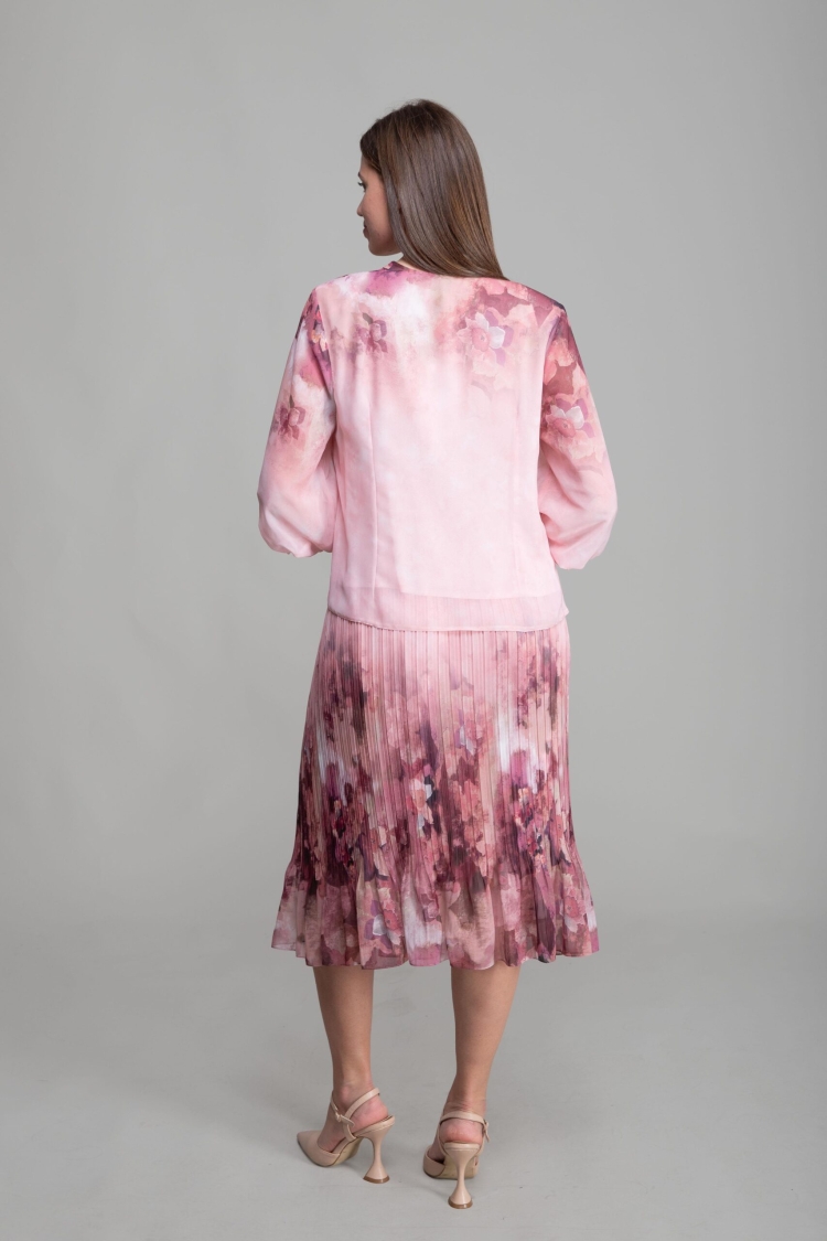 V-Neck Mars Empirme Blouse+Skirt