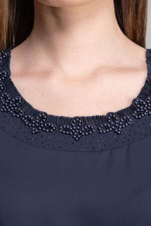 Round Neck Straight Skinny Suzanna Dress - GUMANIZE - Globality Store - Women Clothes Wholesale Turkey