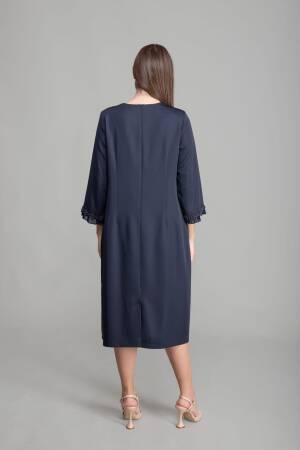 Round Neck Straight Skinny Suzanna Dress - GUMANIZE - Globality Store - Women Clothes Wholesale Turkey