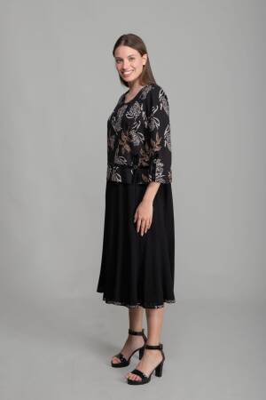 Round Neck Empirme Velvet Dress - GUMANIZE - Globality Store - Women Clothes Wholesale Turkey