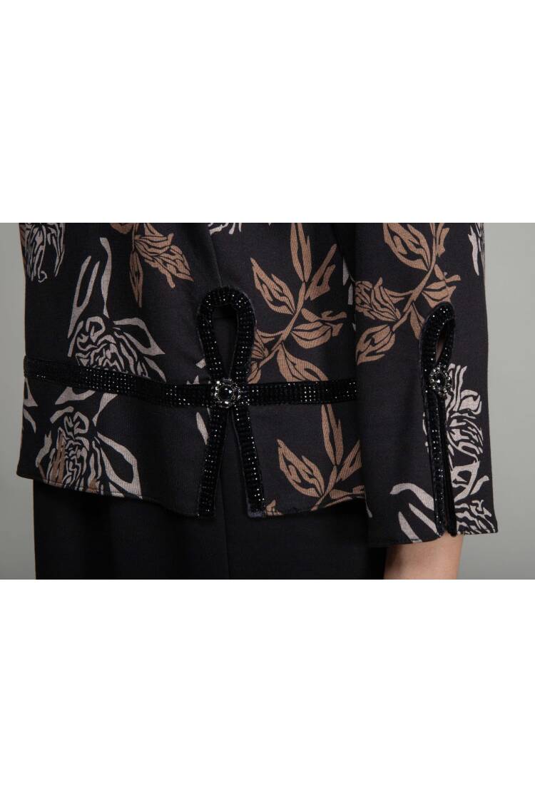 Round Neck Empirme Velvet Dress