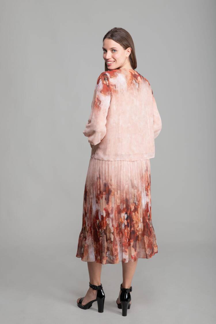 V-Neck Mars Empirme Blouse+Skirt