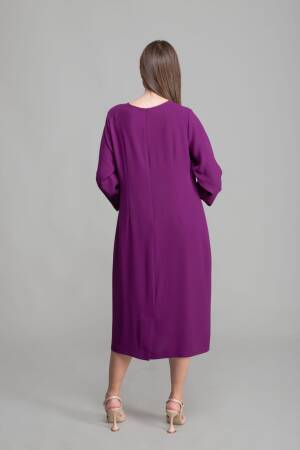 Round Neck Straight Skinny Suzanna Dress - GUMANIZE - Globality Store - Women Clothes Wholesale Turkey