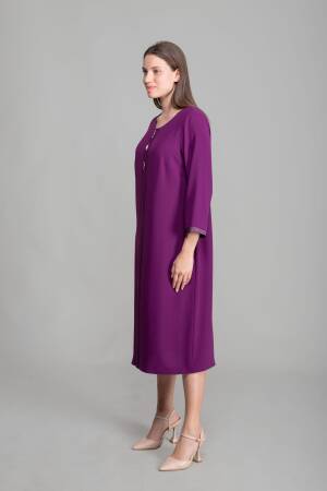Round Neck Straight Skinny Suzanna Dress - GUMANIZE - Globality Store - Women Clothes Wholesale Turkey