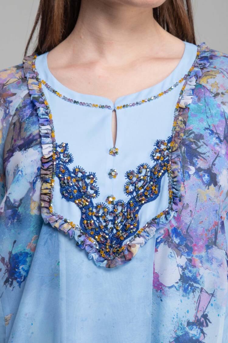 Round Neck Empirme Dress