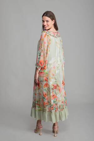 Round Neck Empirme Elegant Dress - GUMANIZE - Globality Store - Women Clothes Wholesale Turkey