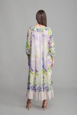 Round Neck Empirme Elegant Dress - GUMANIZE - Globality Store - Women Clothes Wholesale Turkey
