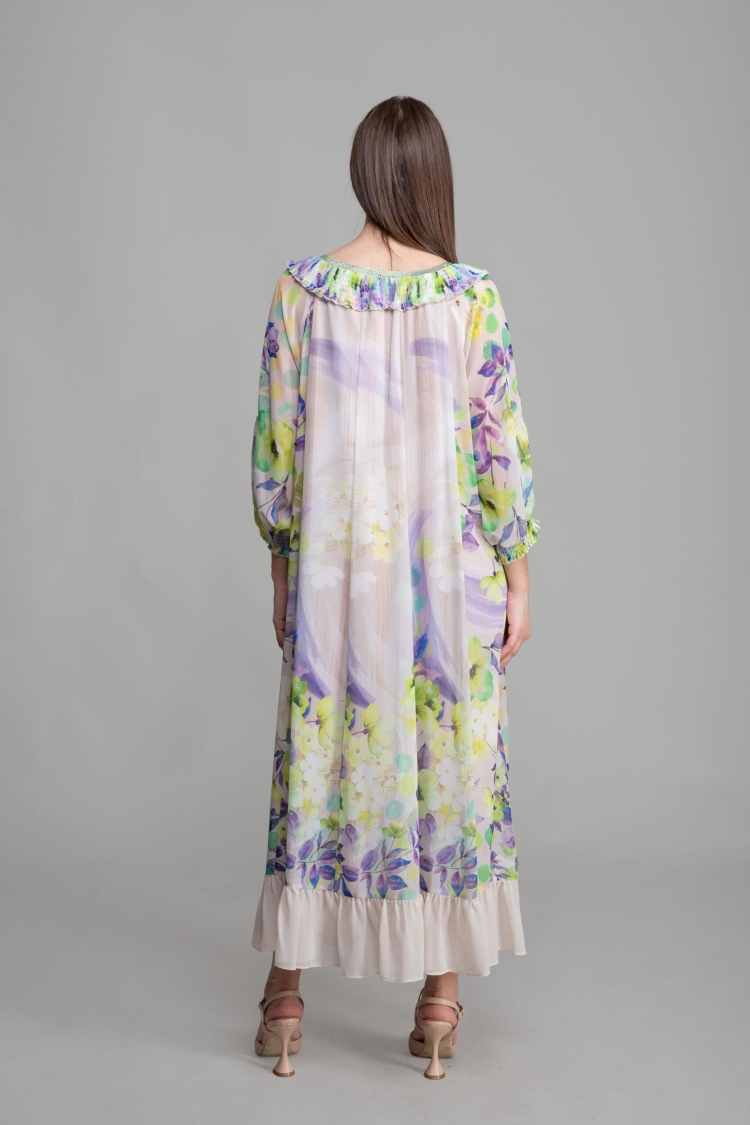 Round Neck Empirme Elegant Dress