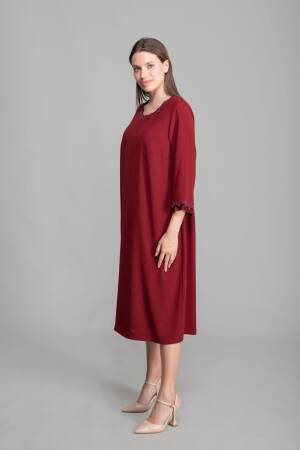 Round Neck Straight Skinny Suzanna Dress - GUMANIZE - Globality Store - Women Clothes Wholesale Turkey