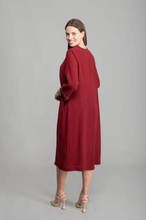 Round Neck Straight Skinny Suzanna Dress - GUMANIZE - Globality Store - Women Clothes Wholesale Turkey