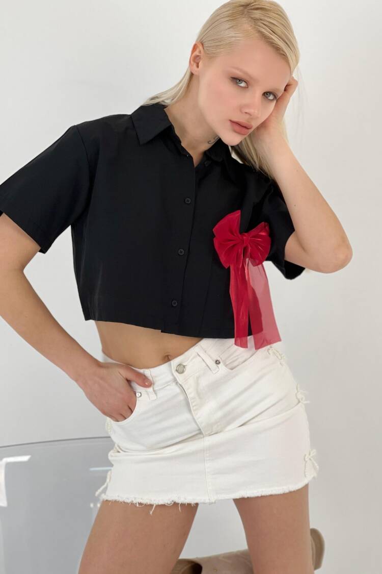 Shirt With Ribbon