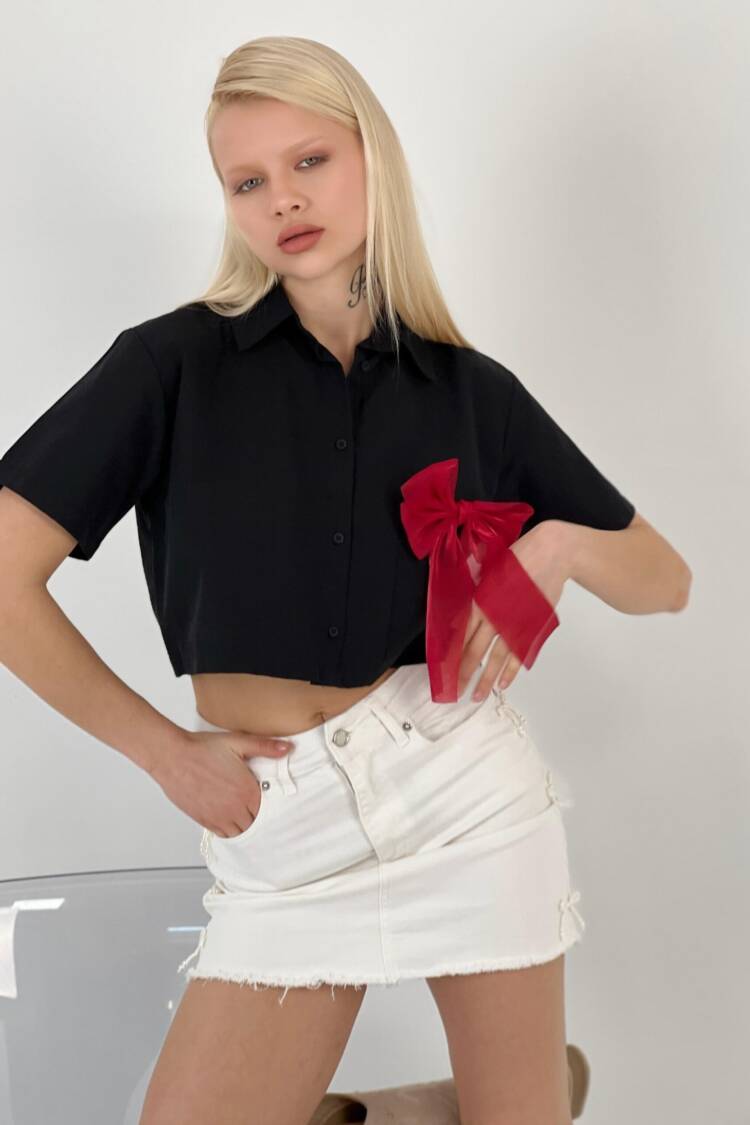Shirt With Ribbon