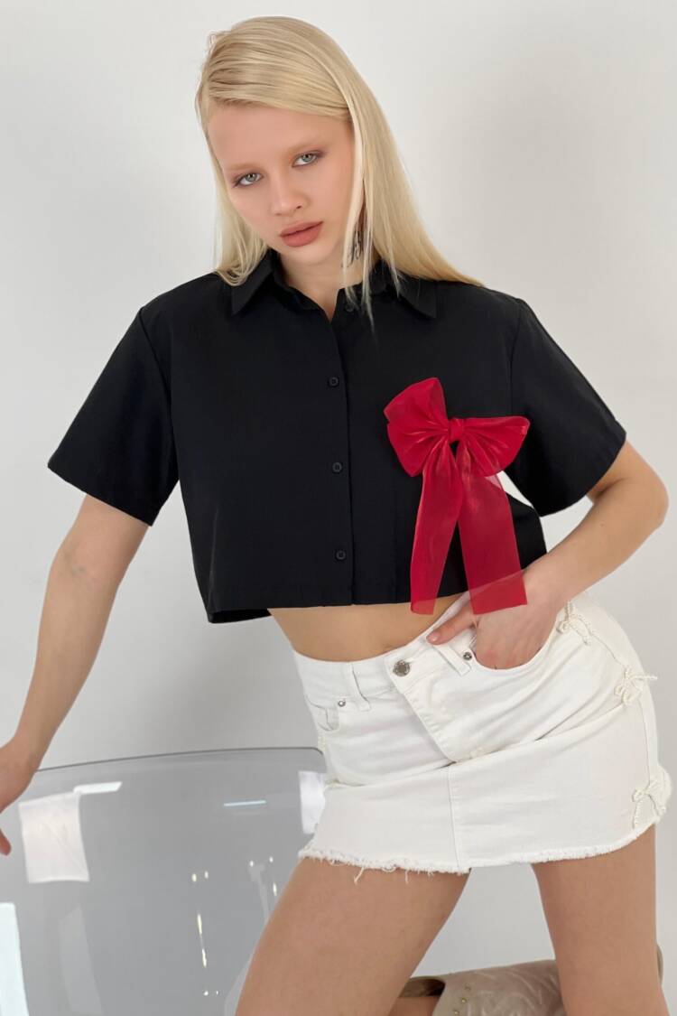 Shirt With Ribbon