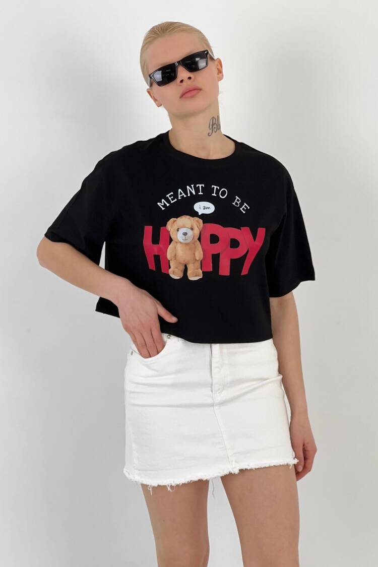 T-shırt Happy Teddy Bear Printed