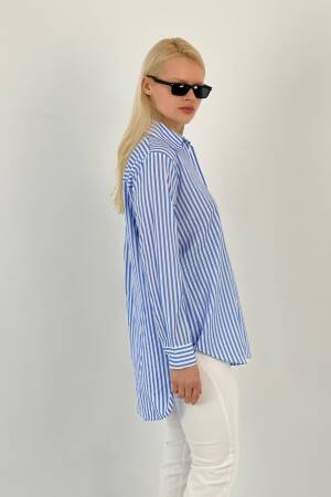 Make Stripe Stone On Shirt Front - MISS POEM - Globality Store - Women Clothes Wholesale Turkey