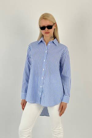 Make Stripe Stone On Shirt Front - MISS POEM - Globality Store - Women Clothes Wholesale Turkey