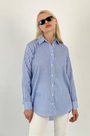 Make Stripe Stone On Shirt Front - MISS POEM - Globality Store - Women Clothes Wholesale Turkey