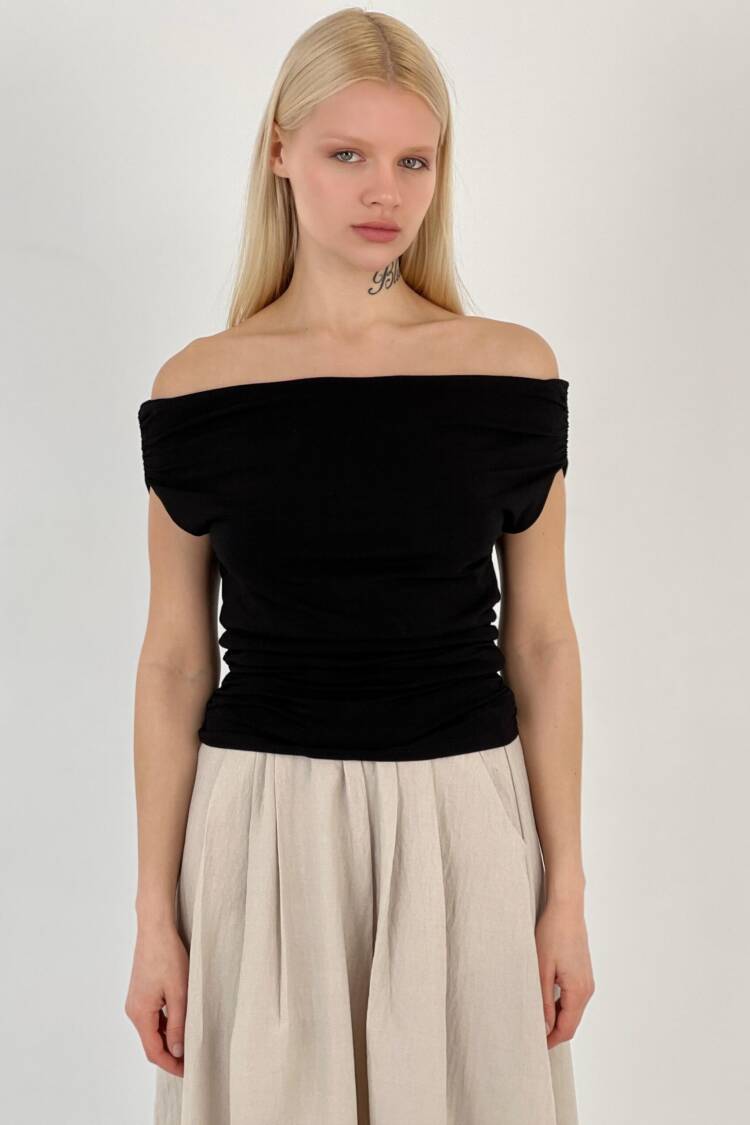 T-Shırt Striped - MISS POEM - Globality Store - Women Clothes Wholesale Turkey