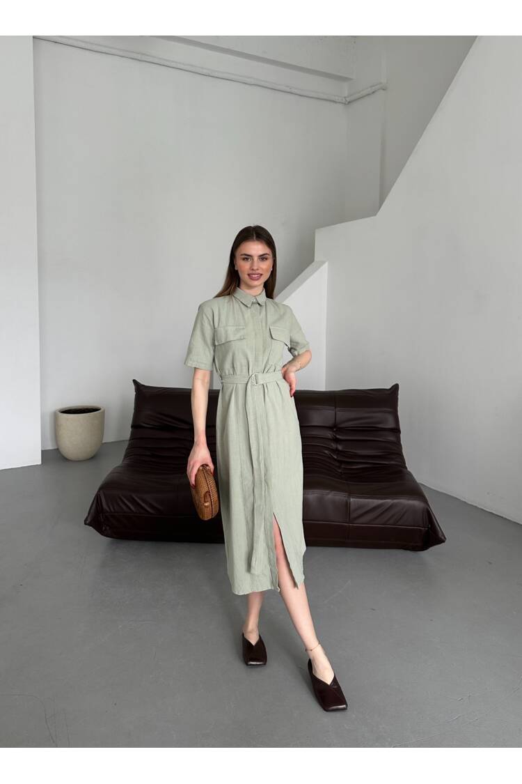 Belted Filam Dress