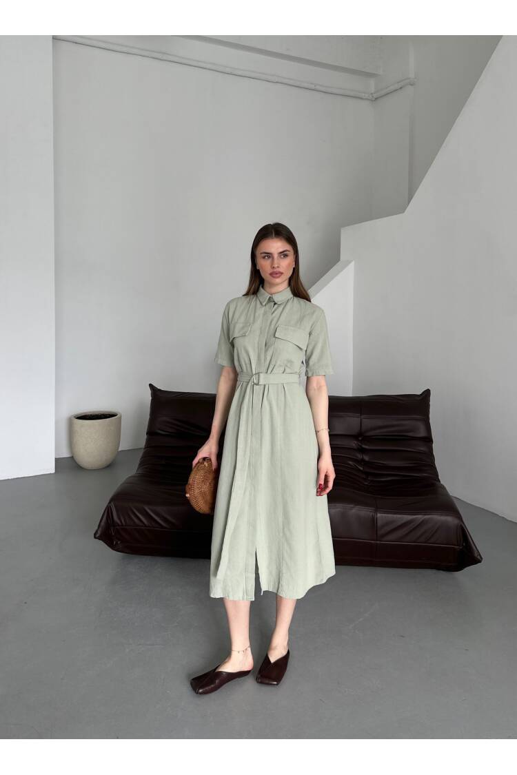 Belted Filam Dress