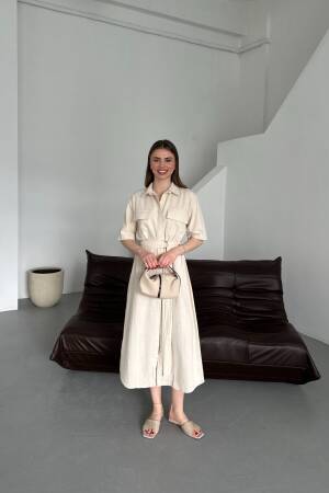 Belted Filam Dress - My Fashion - Globality Store - Women Clothes Wholesale Turkey