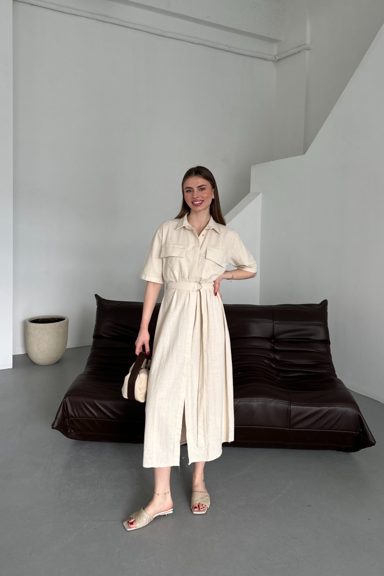 Belted Filam Dress