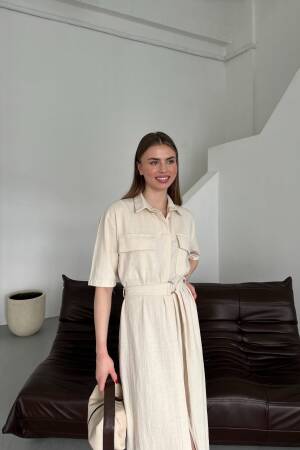 Belted Filam Dress - My Fashion - Globality Store - Women Clothes Wholesale Turkey