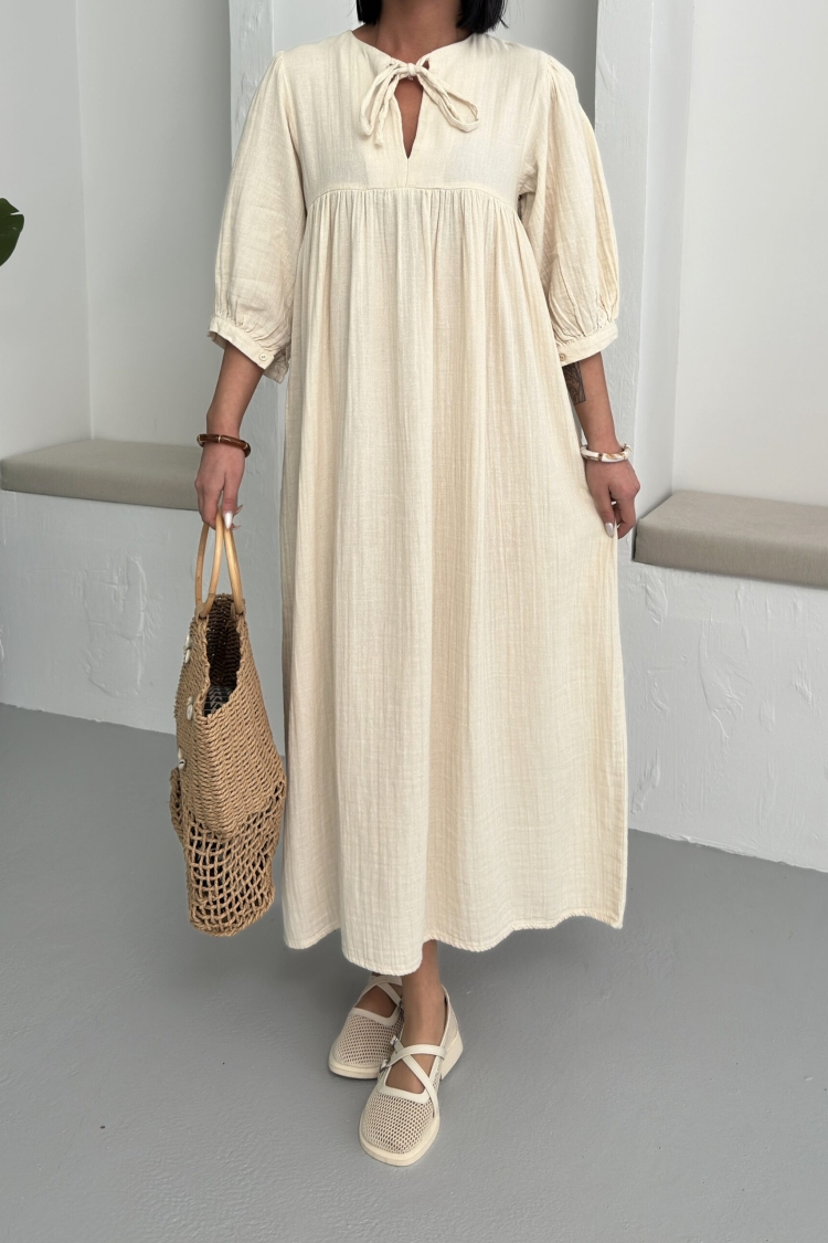 Mueslin Half Sleeve Dress