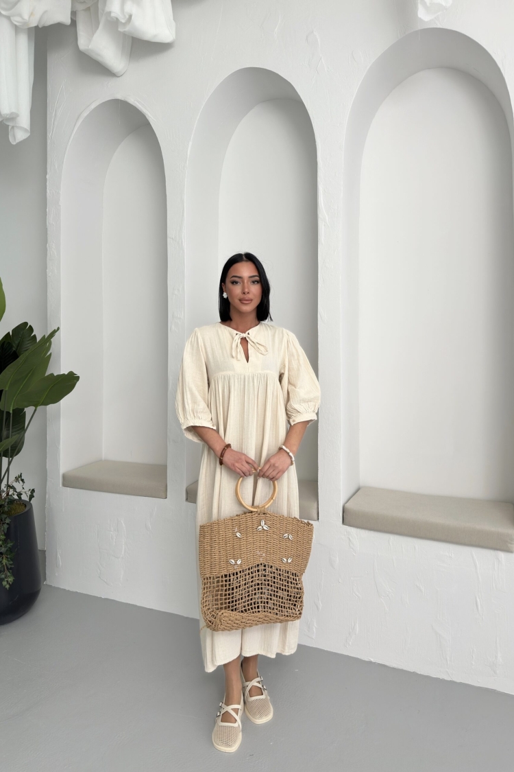 Mueslin Half Sleeve Dress